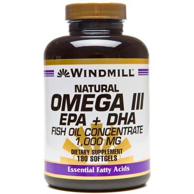 Omega 3 EPA & DHA Fishoil 1000mg 180 Softgels P3980