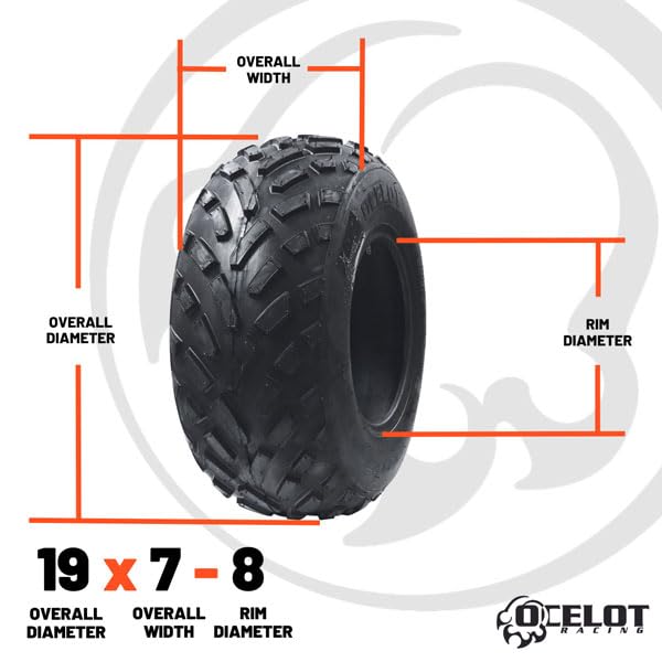 19x7-8 All Terrain 4-Ply ATV Tires Q679