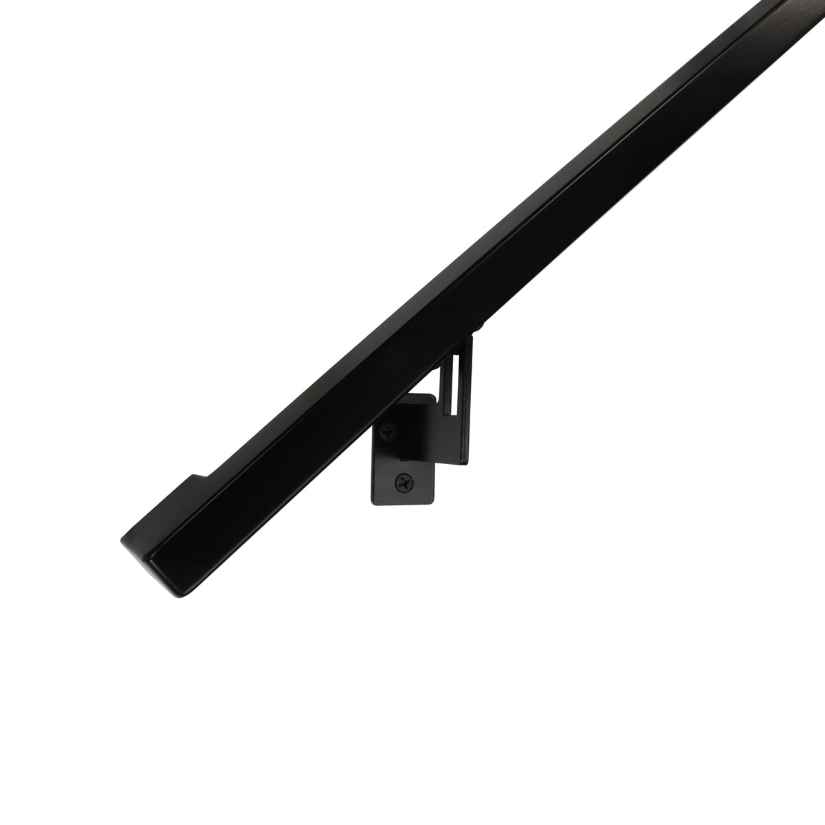 Aluminum Handrail Grab Bar Kit with Steel Brackets, Black 9 Foot I565323