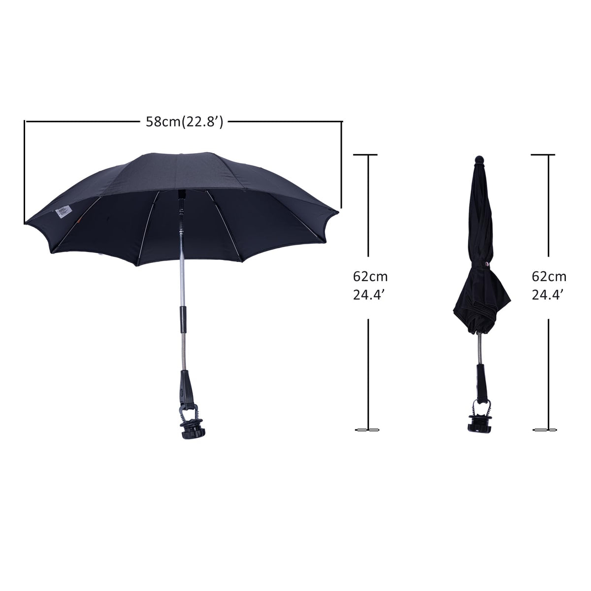 Black Pink 23 Inch Umbrella A954410