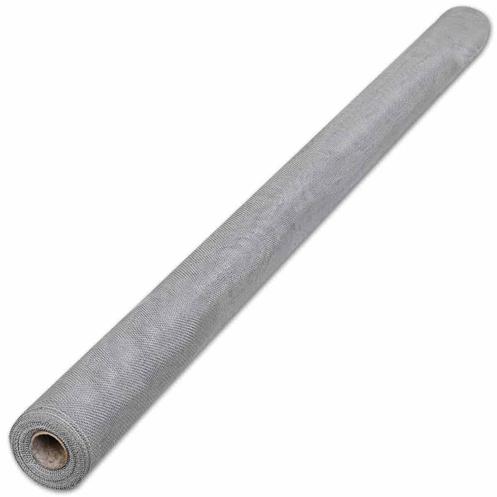 Aluminum Mesh Screen 39.4x196.9 Inches Silver H4927