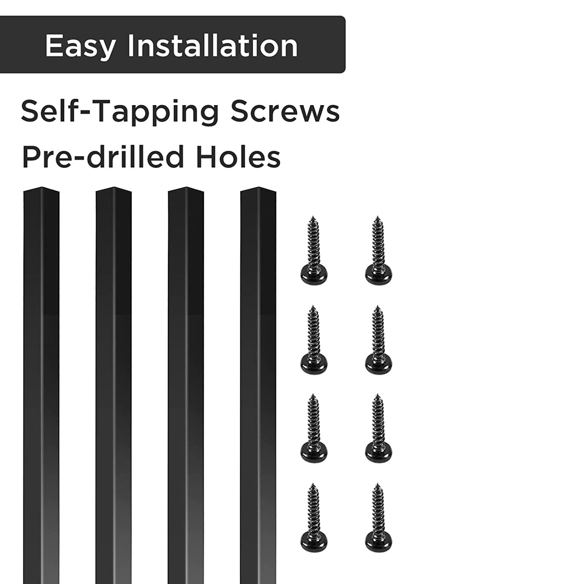101 Pack 32" Black Metal Balusters D893609