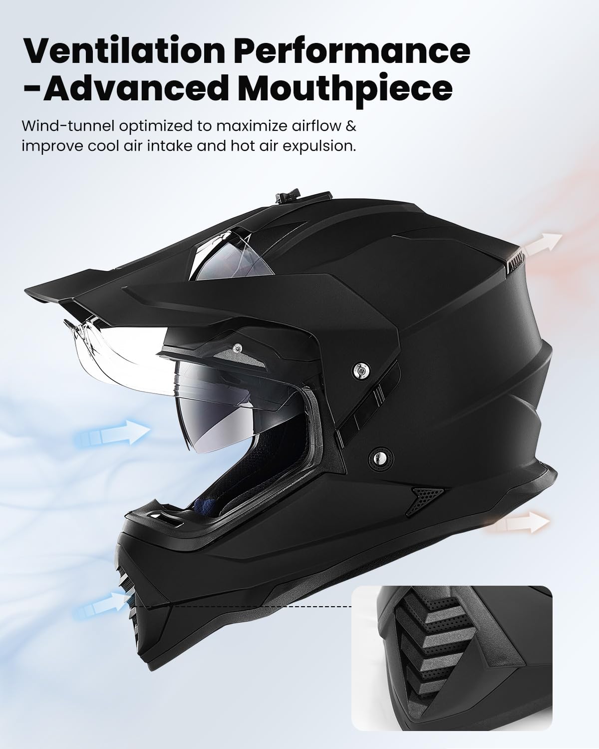 Dual Sport Adventure Motorcycle Helmet with Pinlock Visor H40570