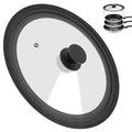 Tempered Glass Universal Lid with Silicone Rim for 10" 11" 12" Cookware V32475