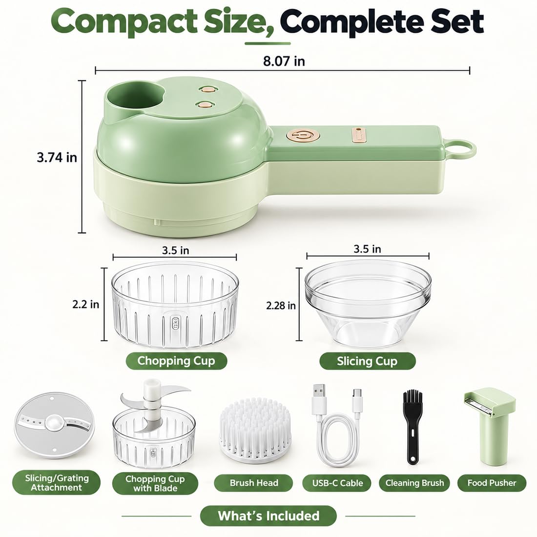 4 in 1 Wireless Electric Vegetable Chopper J181