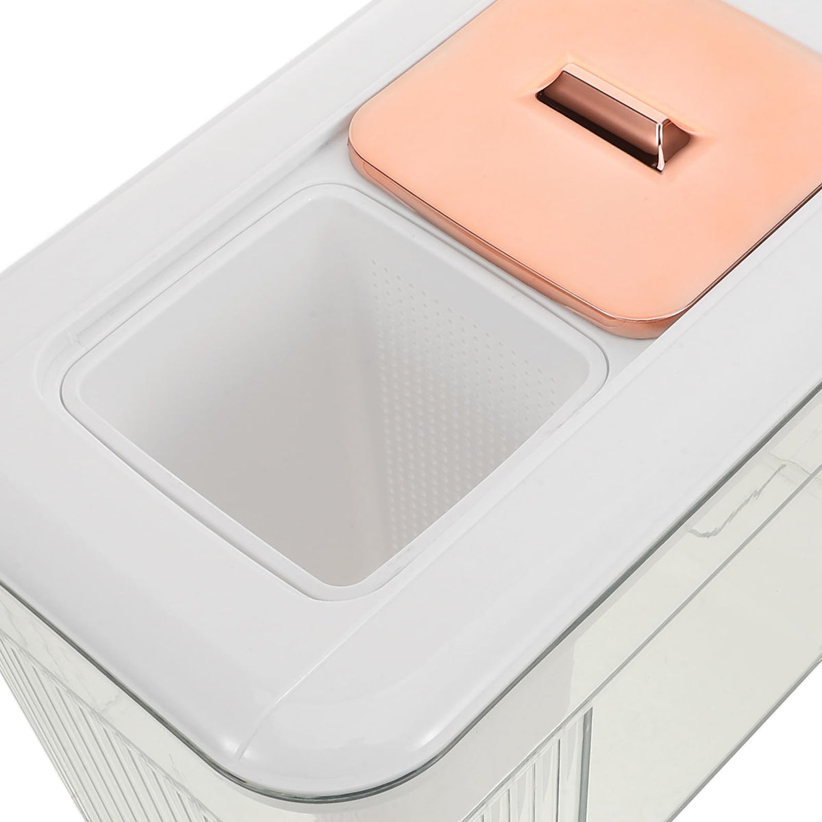 White Plastic Water Jug with Faucet and Lid F663