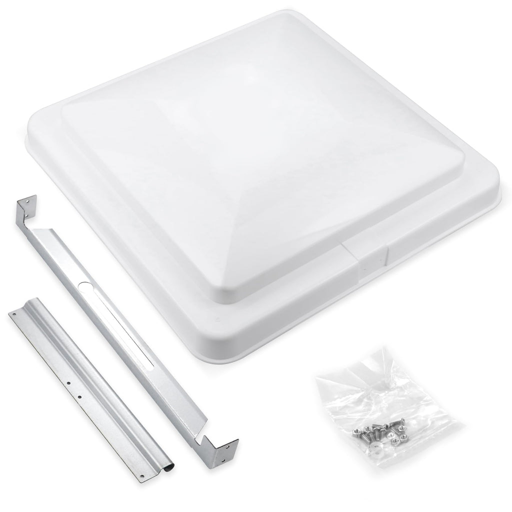 14" White Plastic Square RV Roof Vent Cover P698506