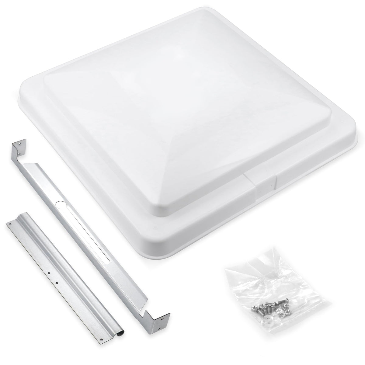 14" White Plastic Square RV Roof Vent Cover P698506