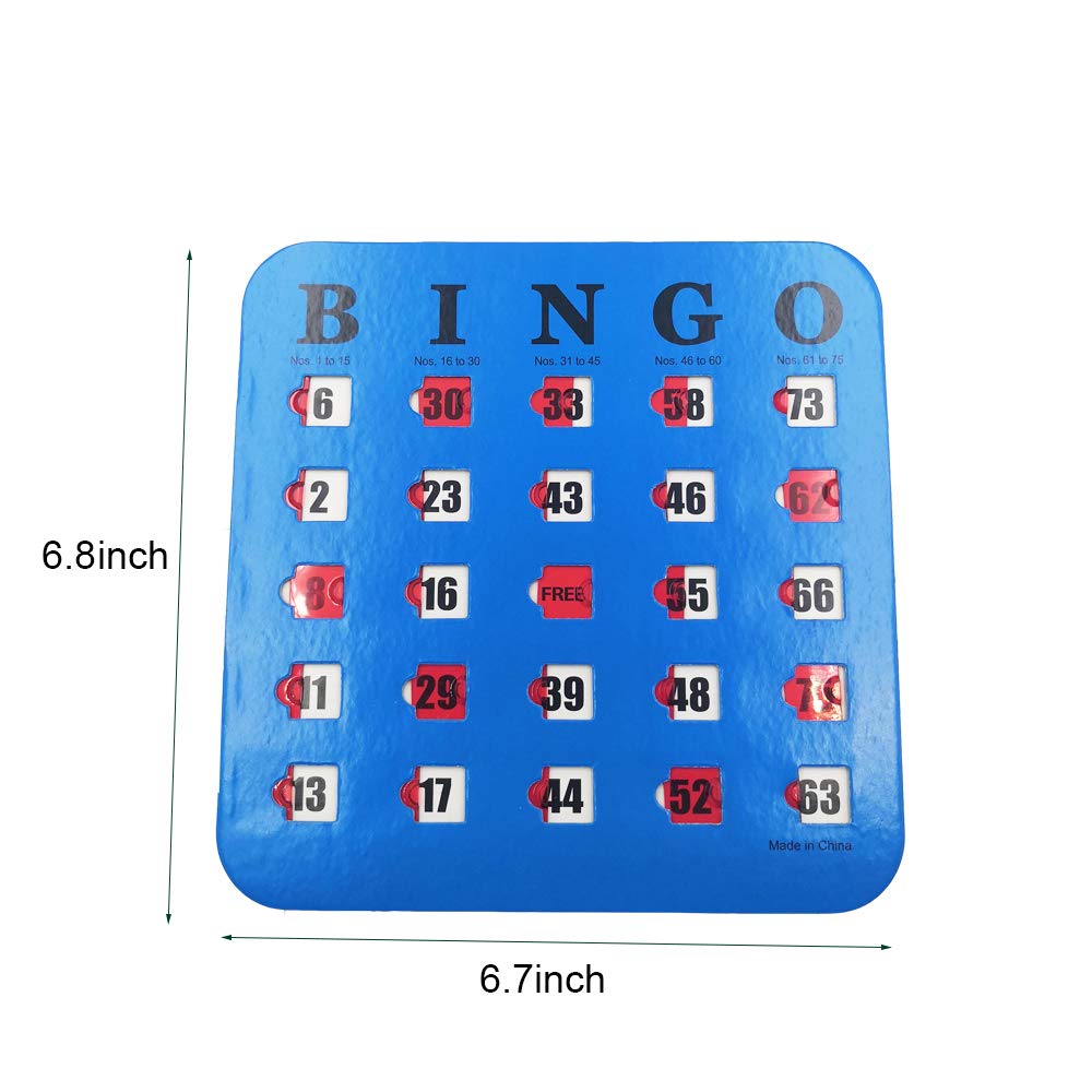 5 Pack Multi Color Extra Thick Stitched Bingo Cards C25166