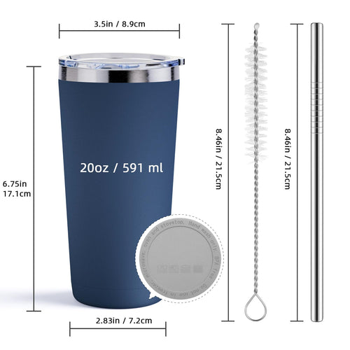 20oz Stainless Steel Travel Coffee Tumbler W5806