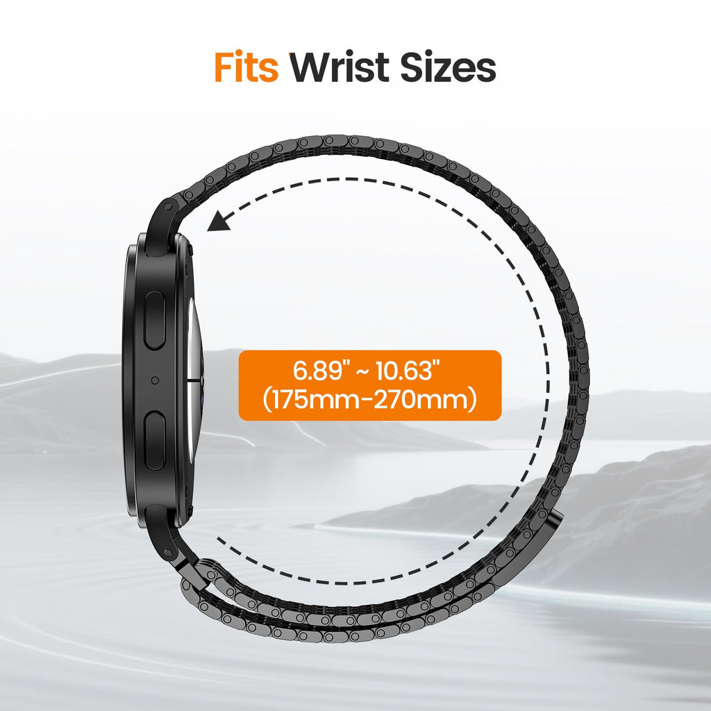 Magnetic Metal Band for Galaxy Watch 9 8 40mm 44mm/8 Classic 46mm Q976