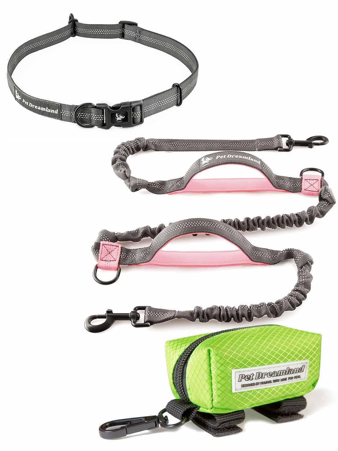 Hands Free Dog Leash for Large Dogs with Poop Bag Dispenser F678408