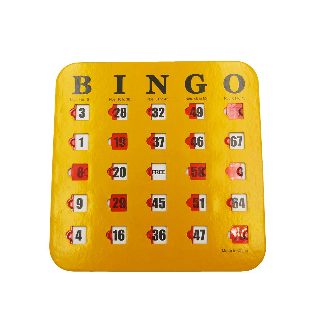 5 Pack Multi Color Extra Thick Stitched Bingo Cards C25166