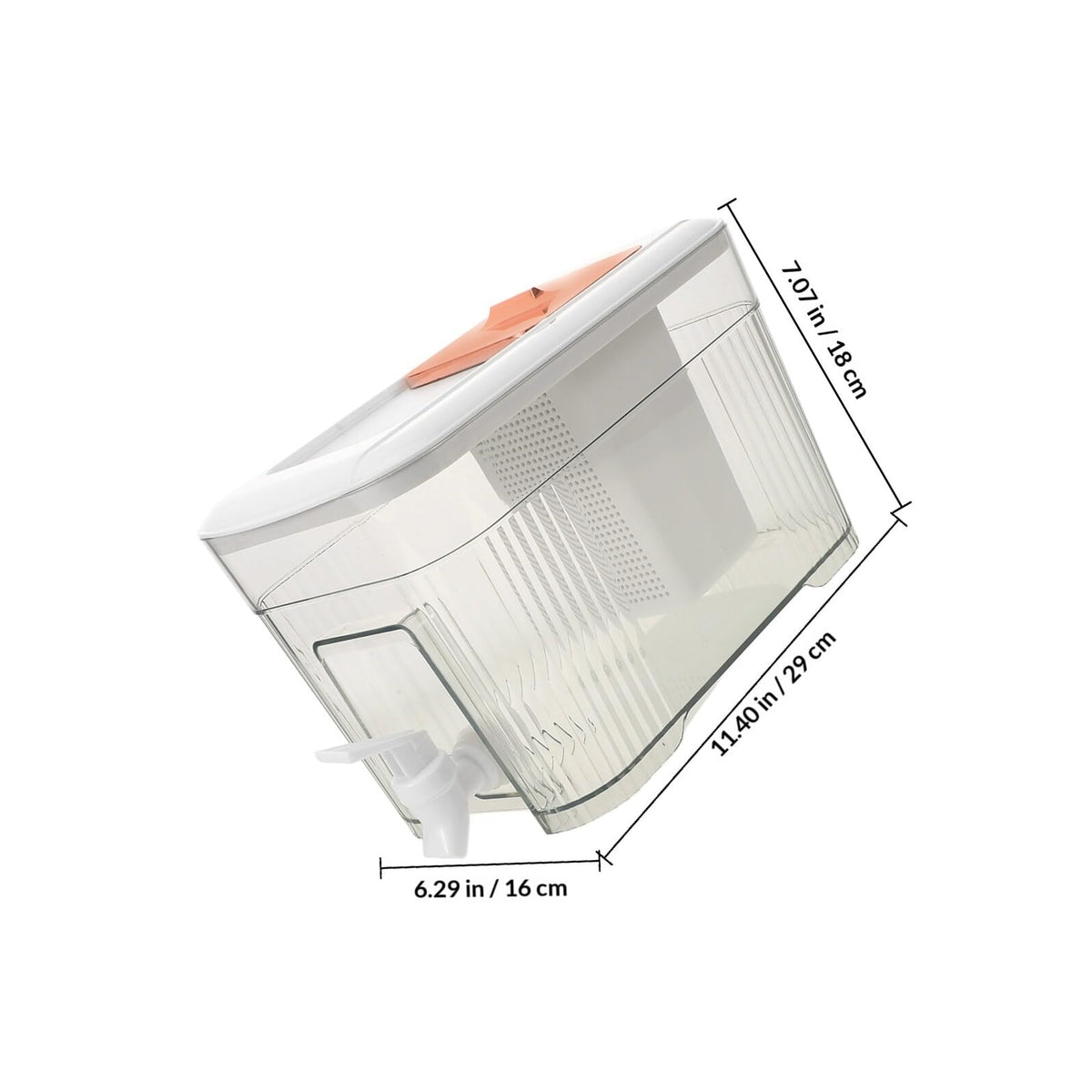 White Plastic Water Jug with Faucet and Lid F663