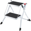 2-Step 330lbs Capacity Folding Steel Step Stool Y888