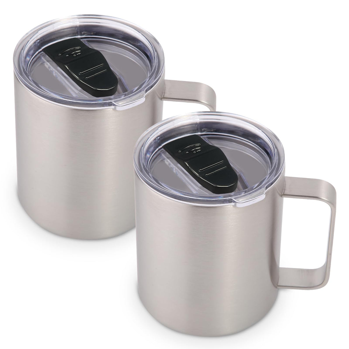14oz Insulated Stainless Steel Coffee Mug with Lid 2 Pack Y4951