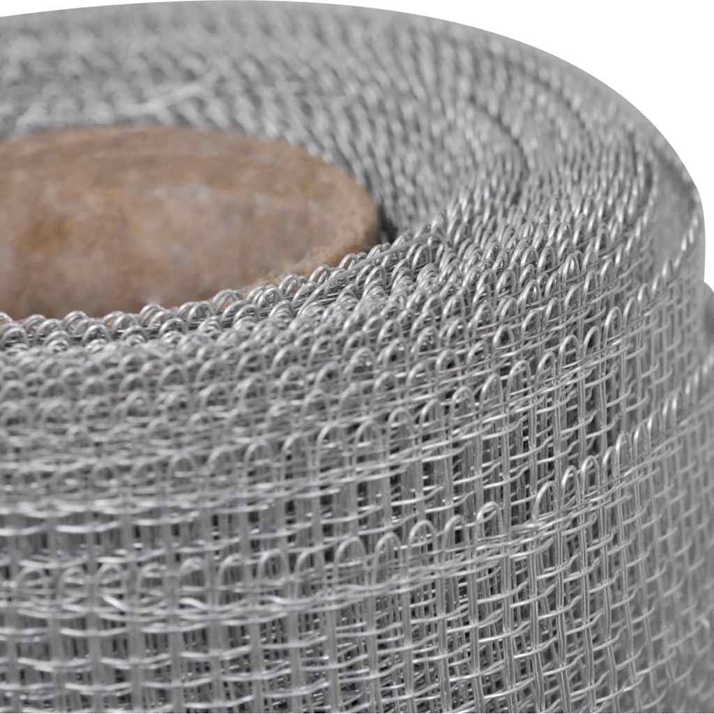 Aluminum Mesh Screen 39.4x196.9 Inches Silver H4927
