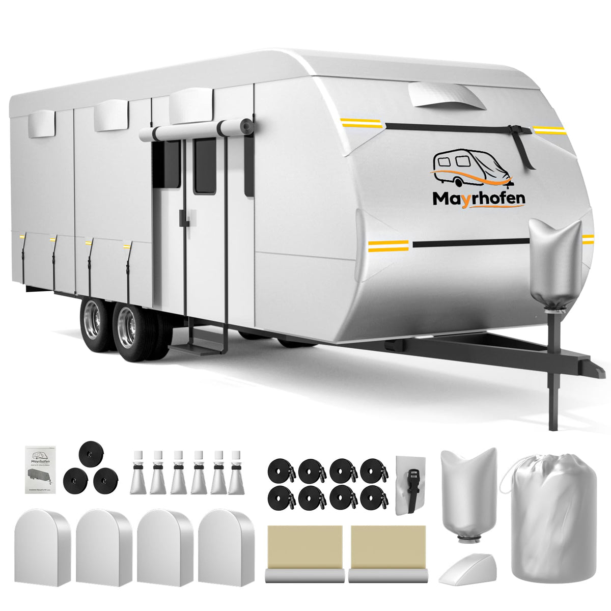 600D Oxford Fabric 30-33ft Travel Trailer Cover W904