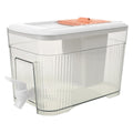 White Plastic Water Jug with Faucet and Lid F663