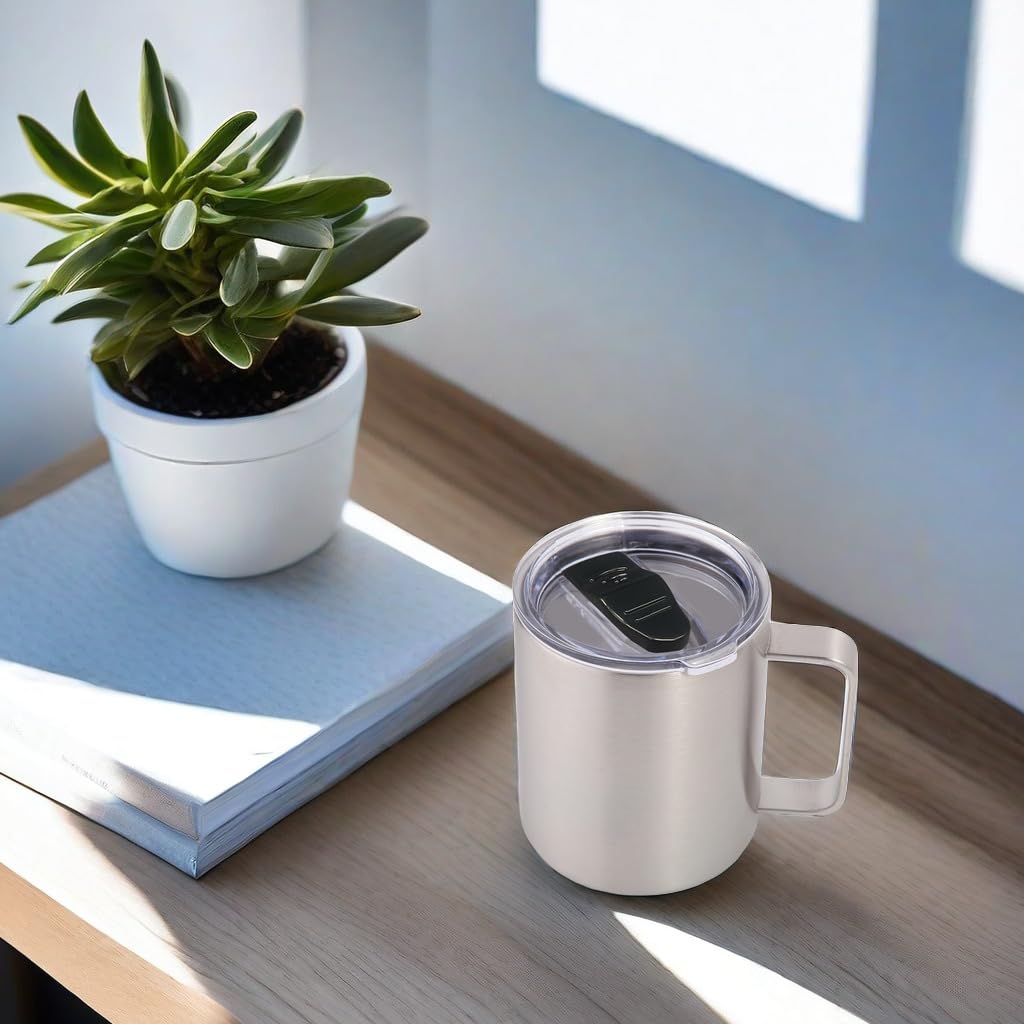 14oz Insulated Stainless Steel Coffee Mug with Lid 2 Pack Y4951