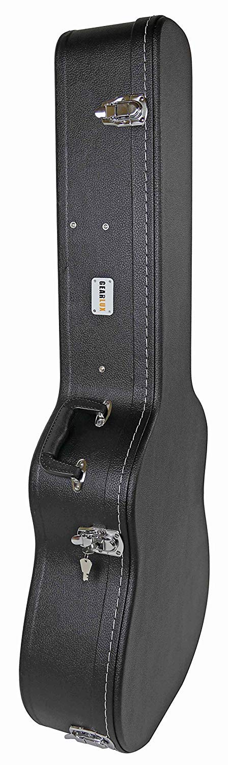 Black Acoustic Guitar Hardshell Case with Accessory Compartment C666073