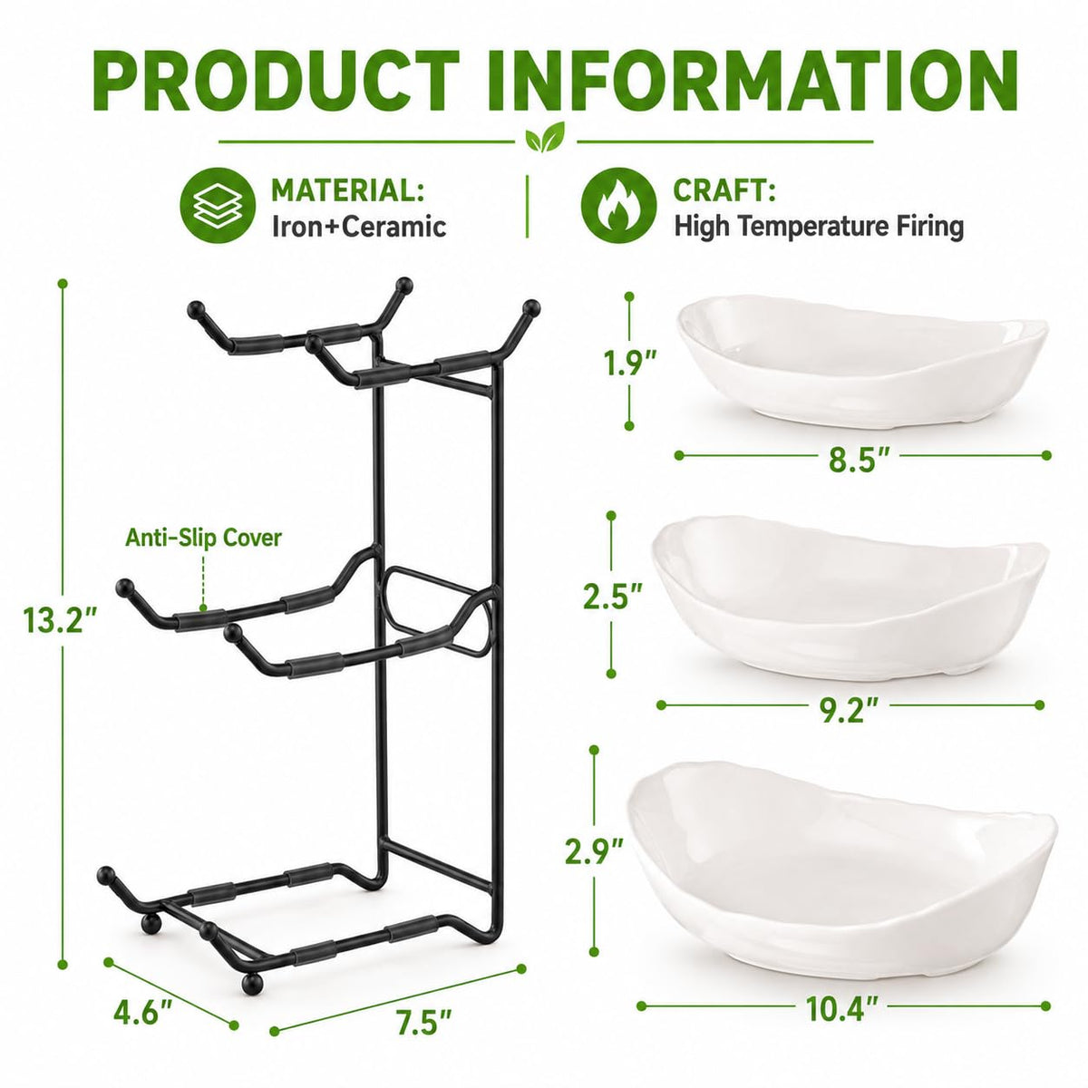 3 Tier Ceramic Fruit Bowl G720