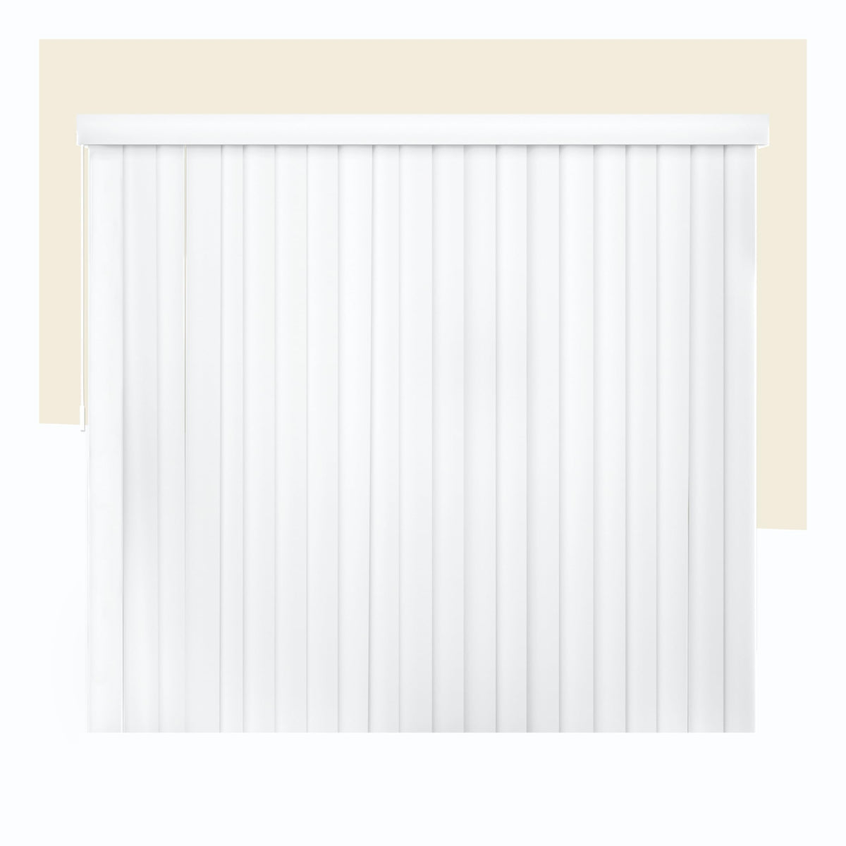 Vertical Blinds Oxford White Vinyl 78" W x 84" H S9018