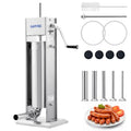 3L Stainless Steel Manual Sausage Stuffer with 5 Filling Tubes R900