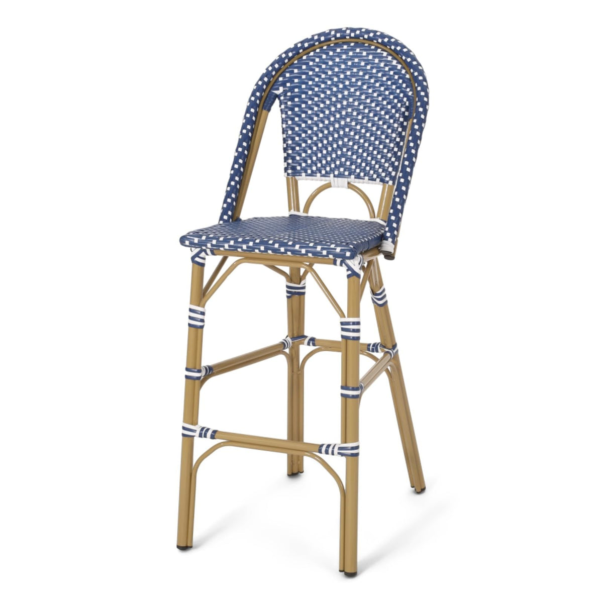 Set of 2 PE Rattan Weave Bar Stools E285838