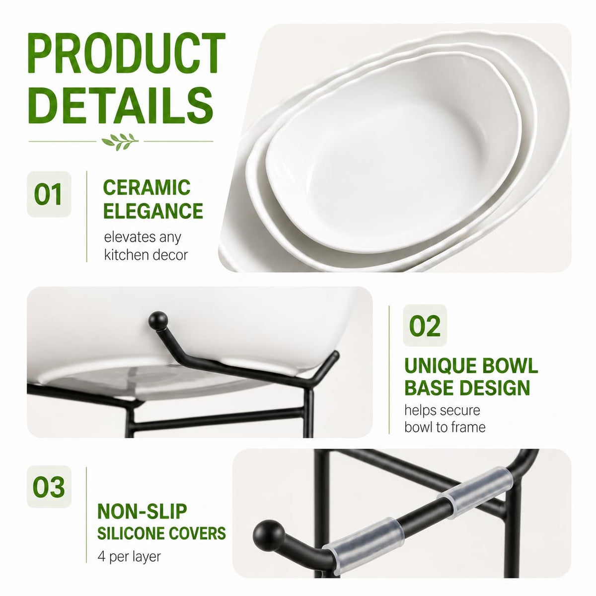 3 Tier Ceramic Fruit Bowl G720