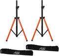 Tripod PA Speaker Stands with Orange Base and 2 Canvas Carrying Bags C656