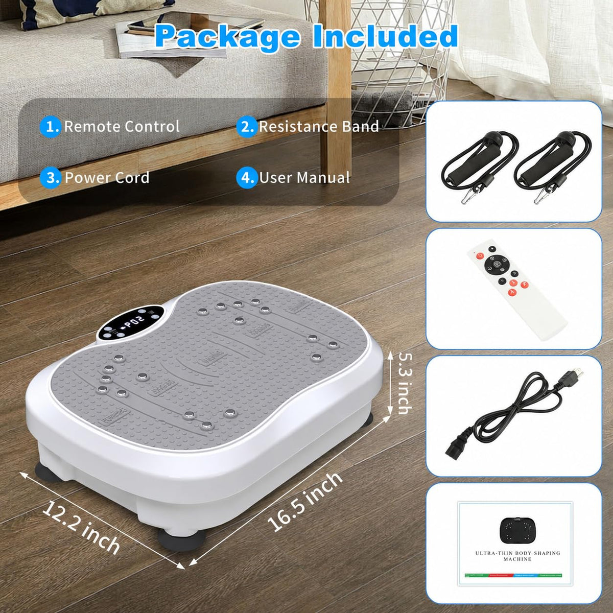 Vibration Plate Exercise Machine with 200 Levels E30089