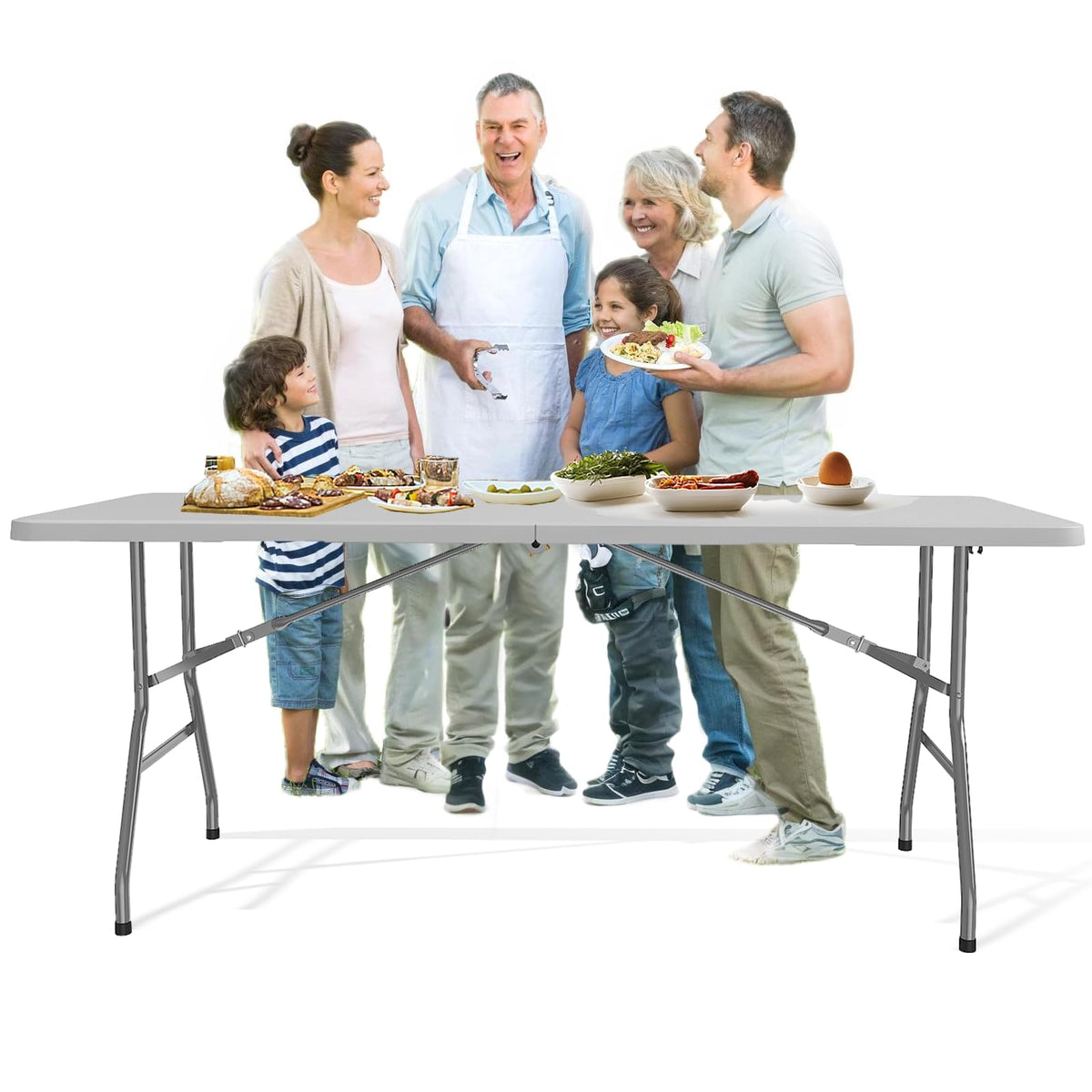 White 6FT Folding Table G686
