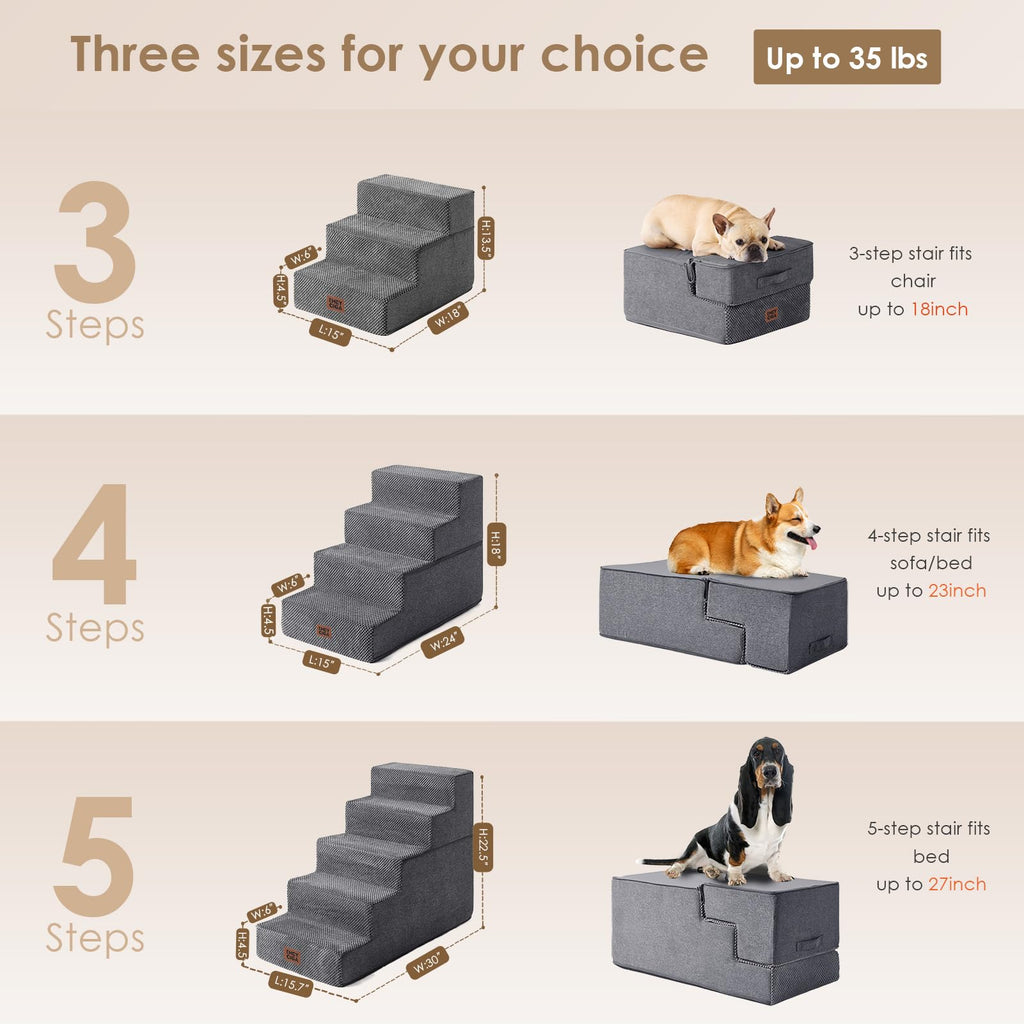 4-Step Grey Dog Stairs R398