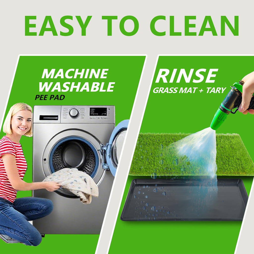Reusable Dog Loo System with Artificial Grass Turf, Tray, 35x23in X39612