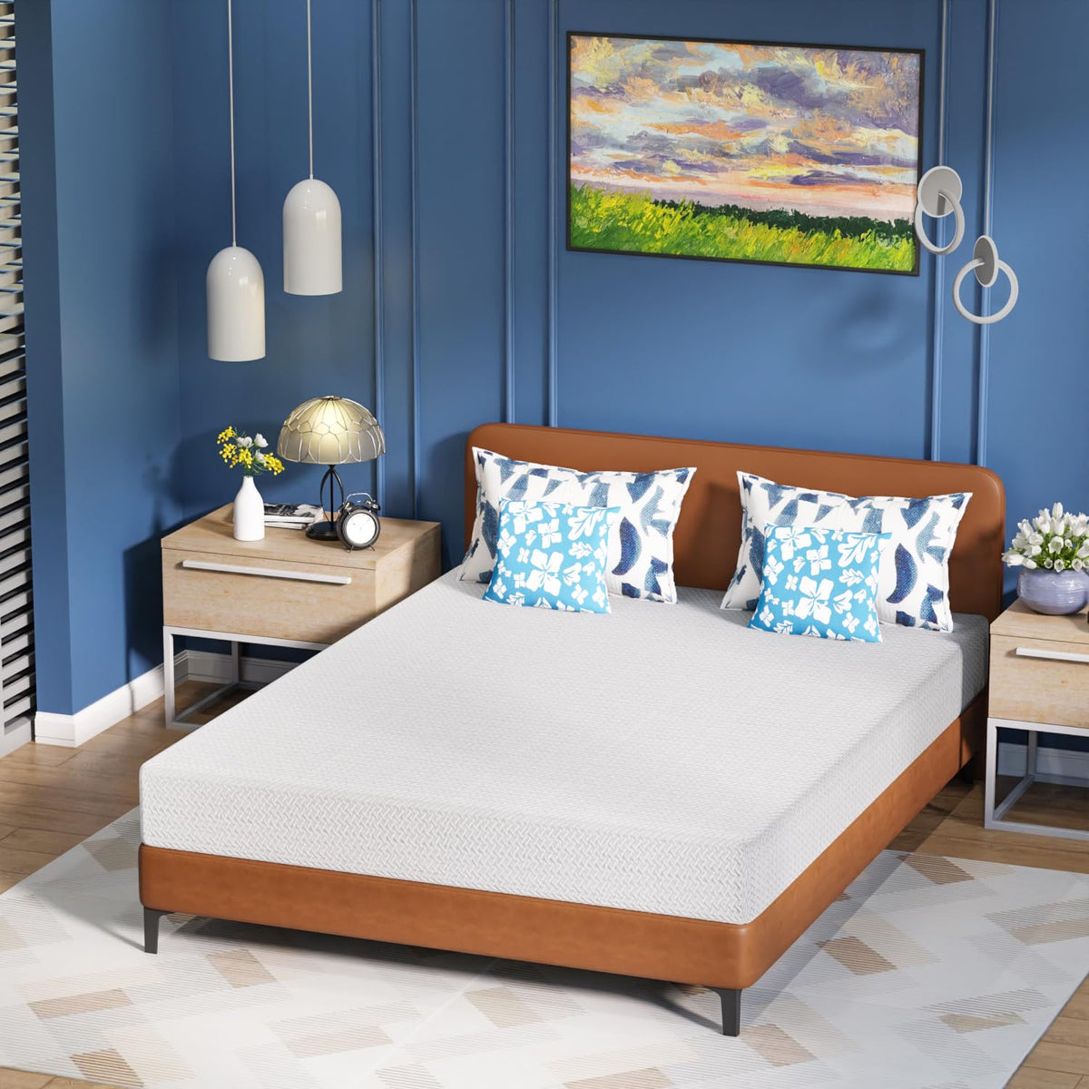 6 Inch Green Tea Cooling Gel Memory Foam Twin Mattress O91500