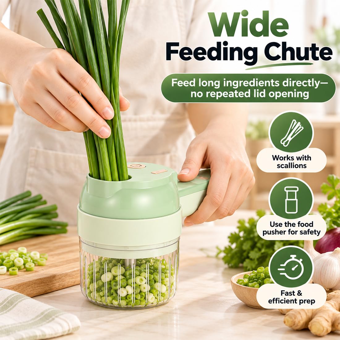 4 in 1 Wireless Electric Vegetable Chopper J181