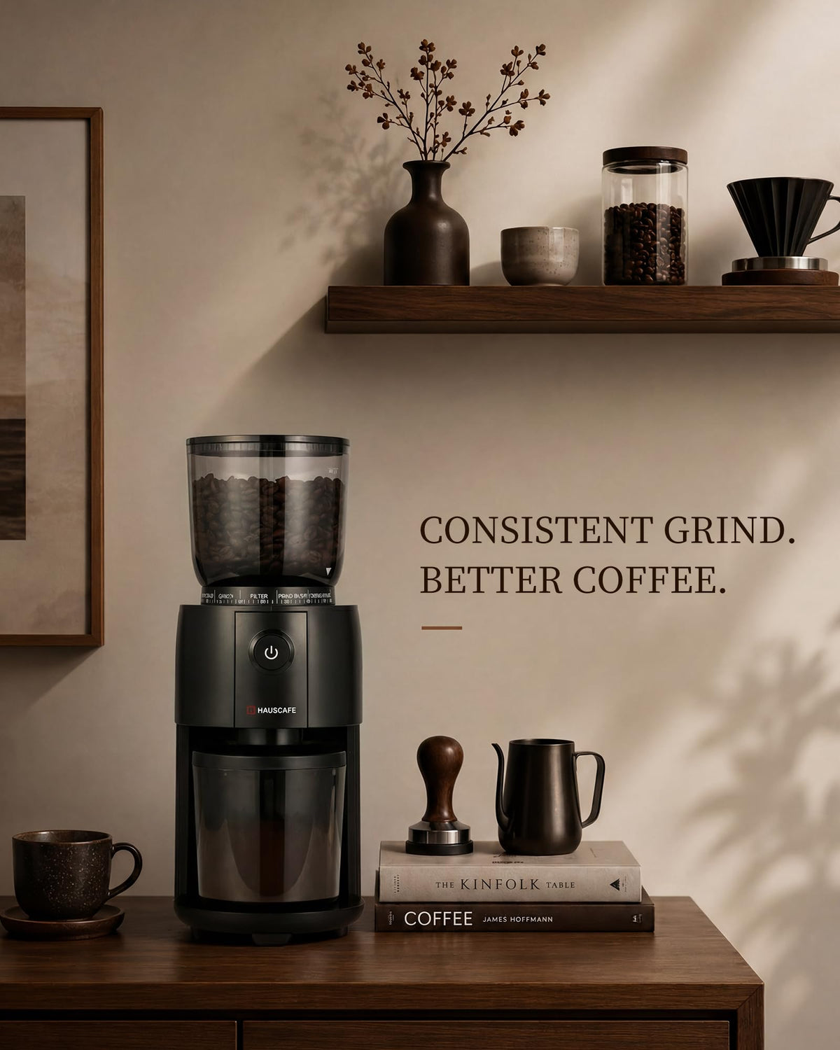 Electric Burr Coffee Grinder with 38 Grind Settings, Black A8588
