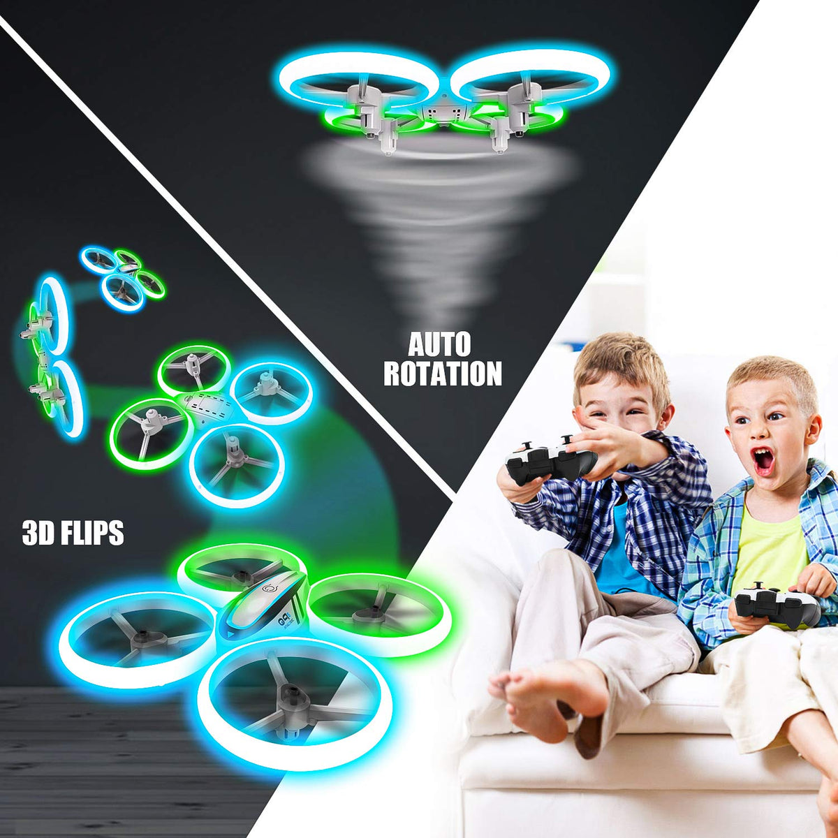 RC Drone with Altitude Hold and Headless Mode, 2 Batteries and Remote Control S323260