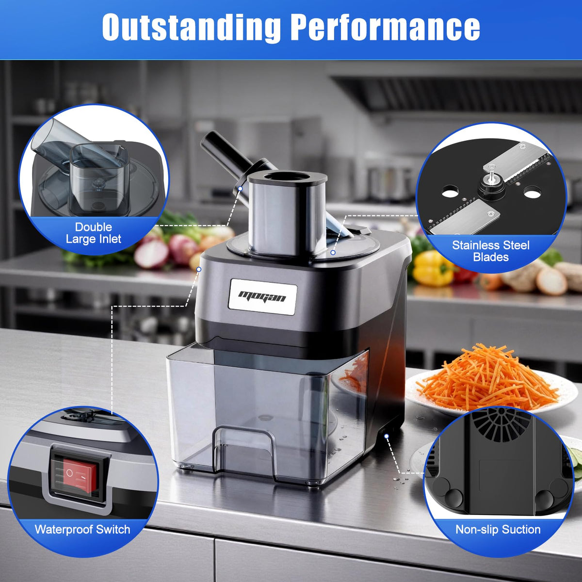 4 in 1 Electric Vegetable Cutter Dicer Slicer A9590
