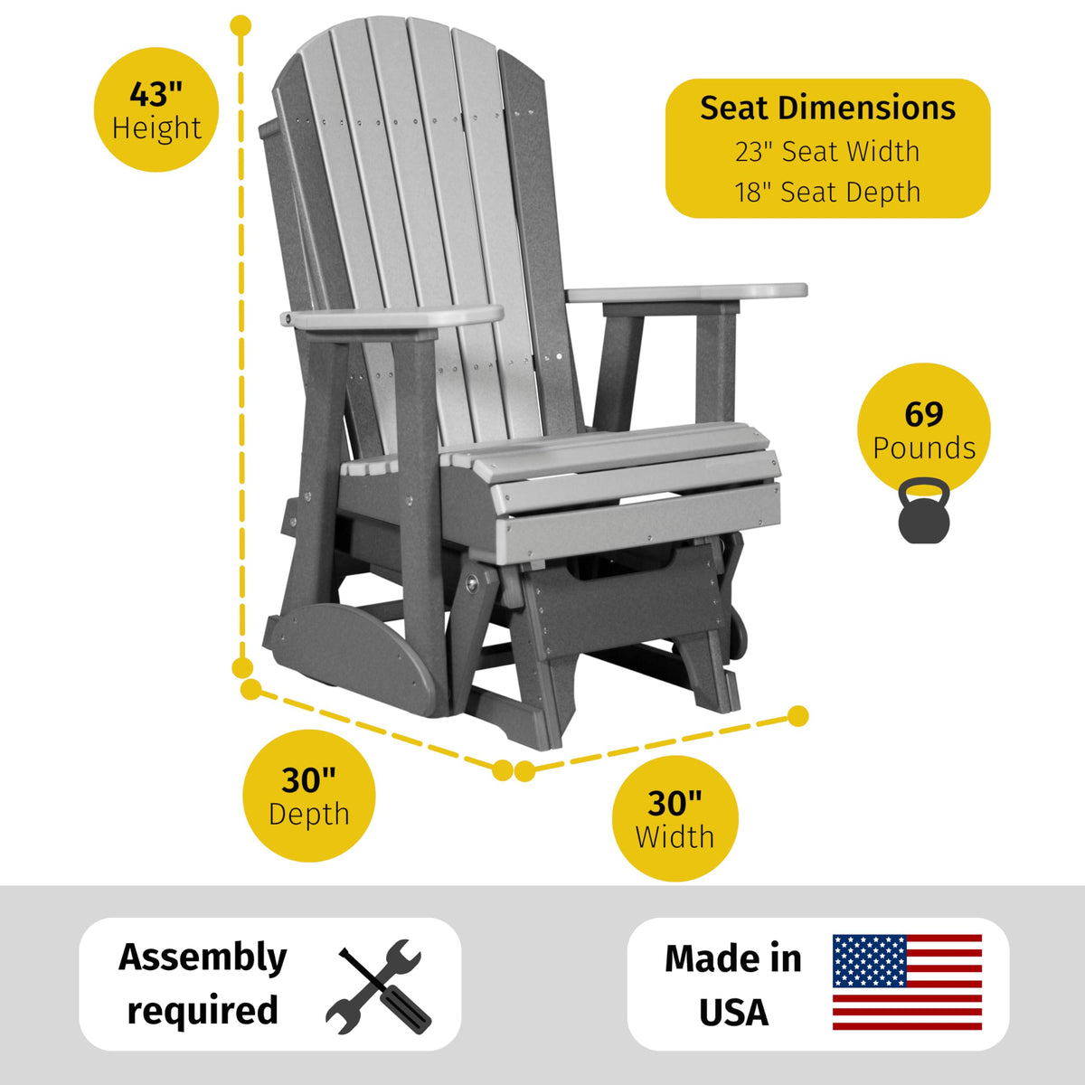 Adirondack Glider Chair K2106