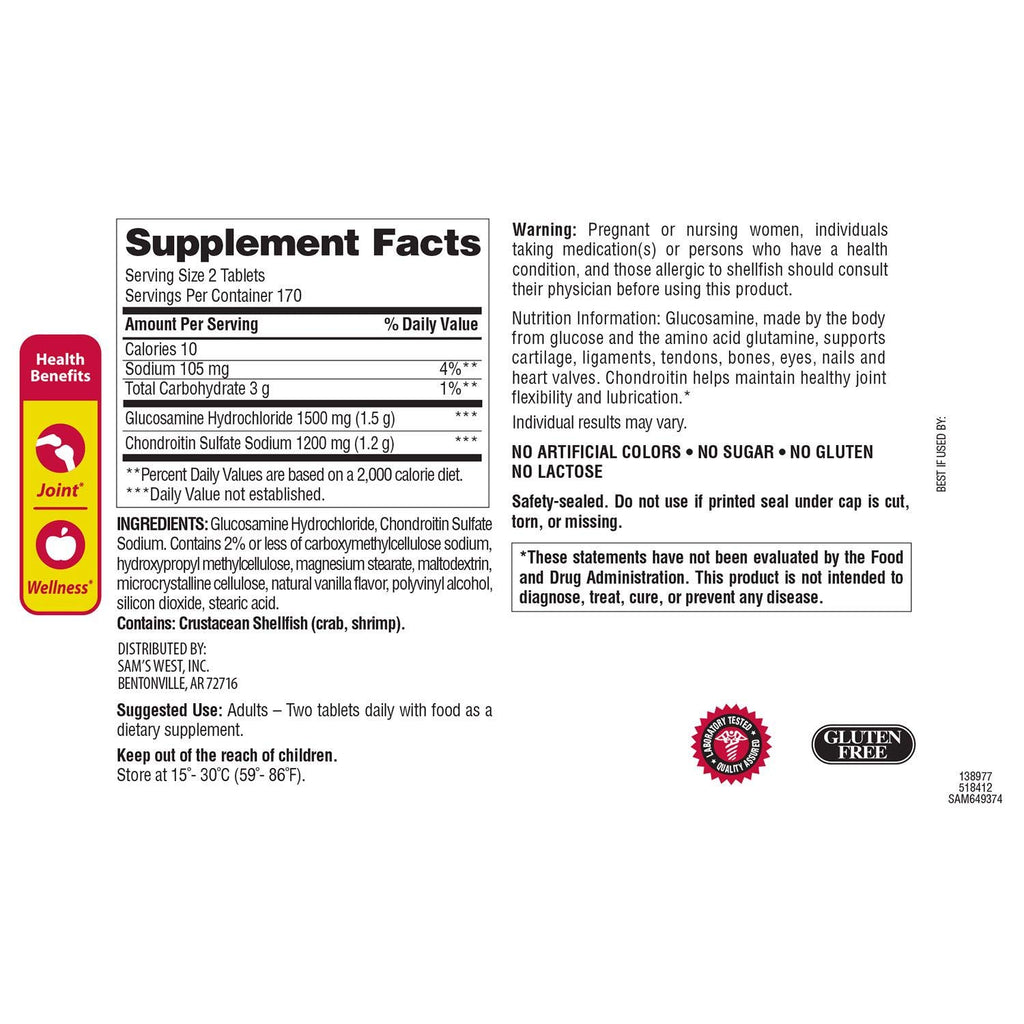 Triple Strength Glucosamine Chondroitin 340 Count A80208