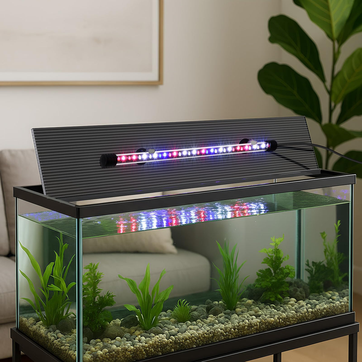 Aquarium Lid with LED Light 29 x 11.38 x 0.12 Inch N1898