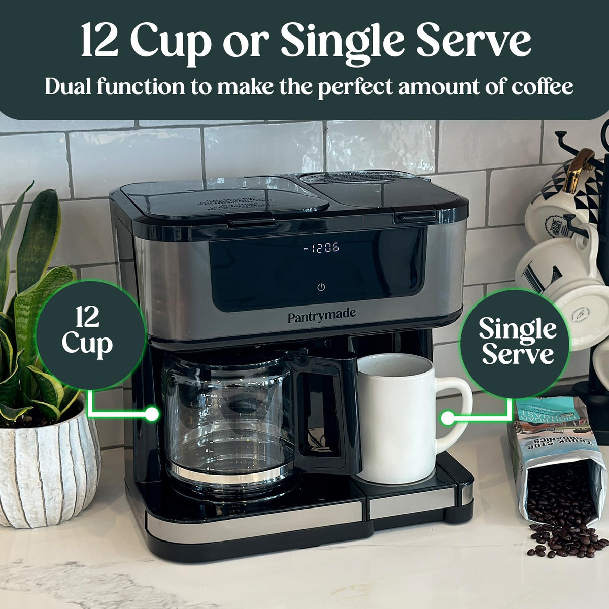 Black Dual Brew 12-Cup Coffee Maker M147