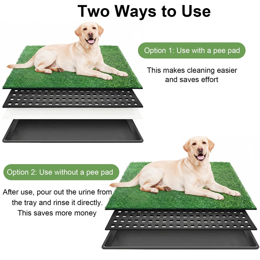 35"x23" Large Dog Grass Pad with Tray D431