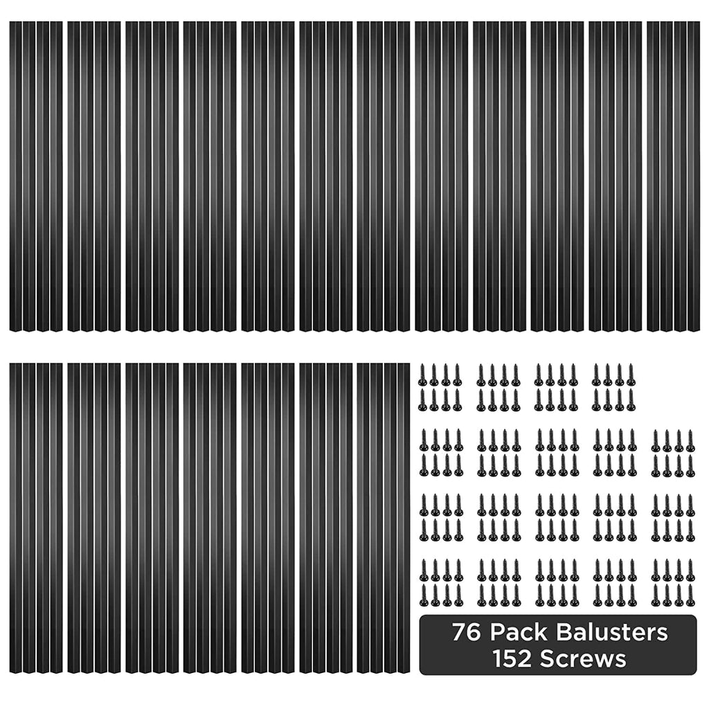 101 Pack 32" Black Metal Balusters D893609