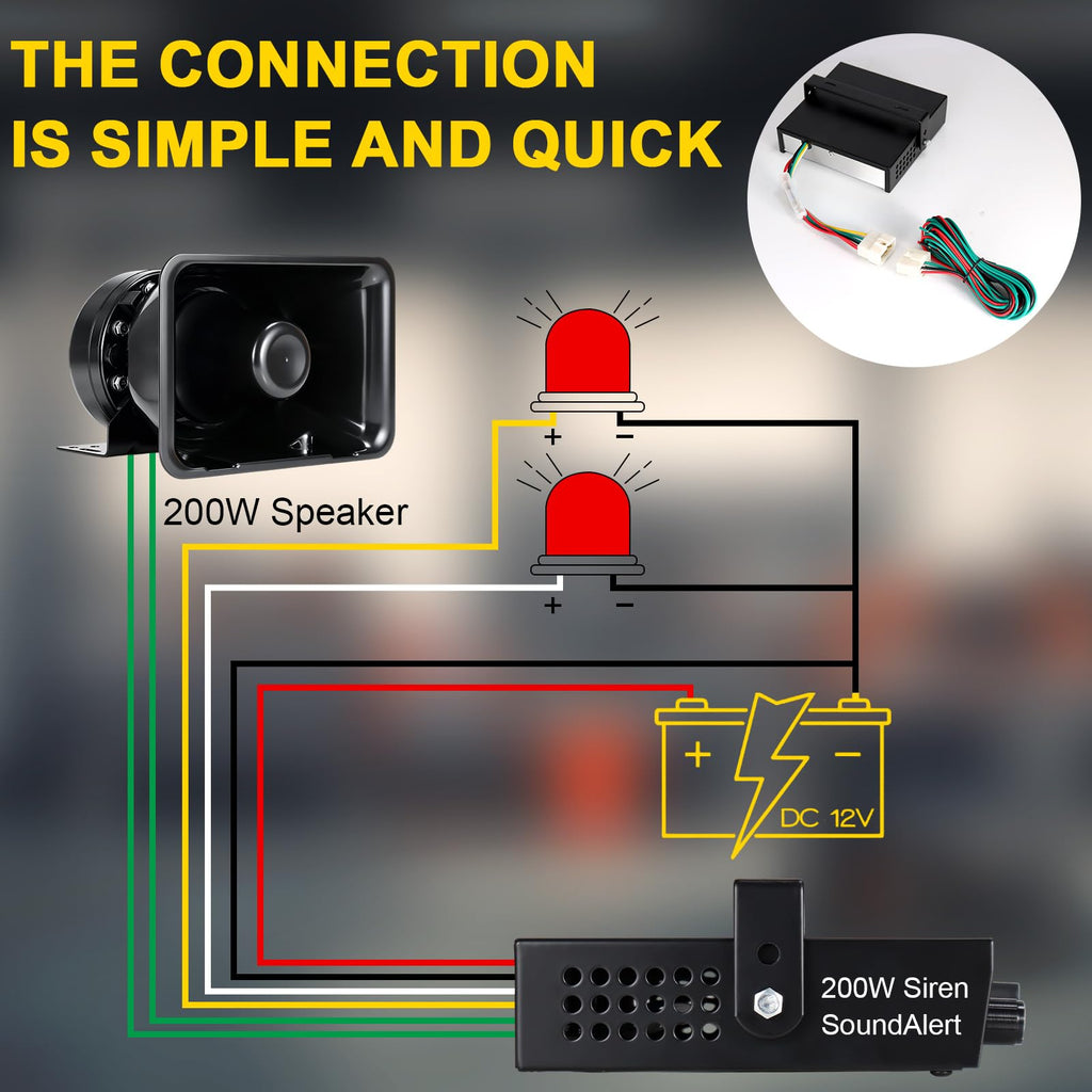 Police Siren PA System with Handheld Mic R65819