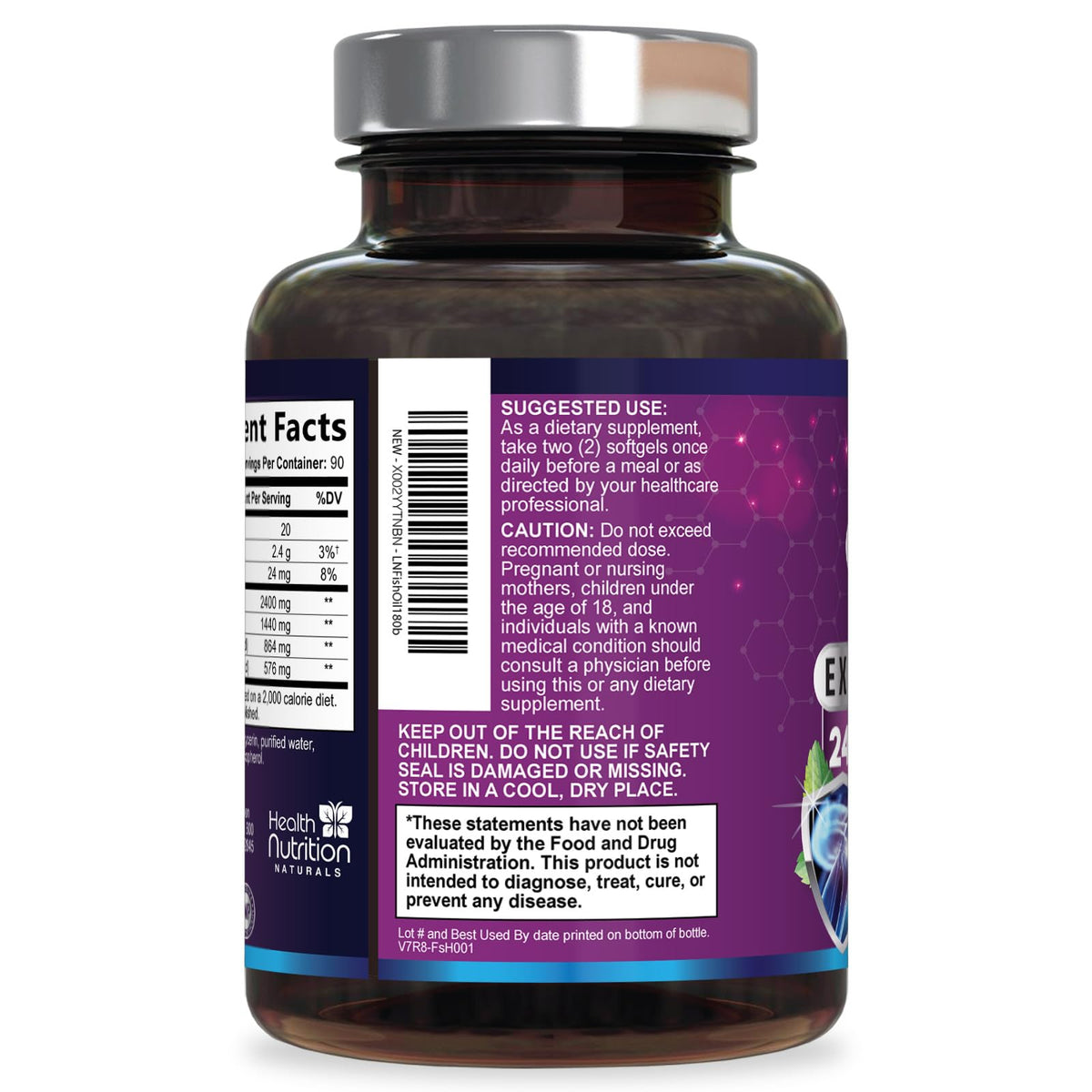 Omega 3 Fish Oil 2400mg Softgels R876356