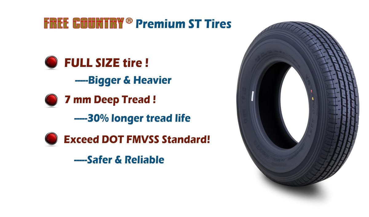 2 Premium Trailer Tires ST205/75R14 8PR LR D B753