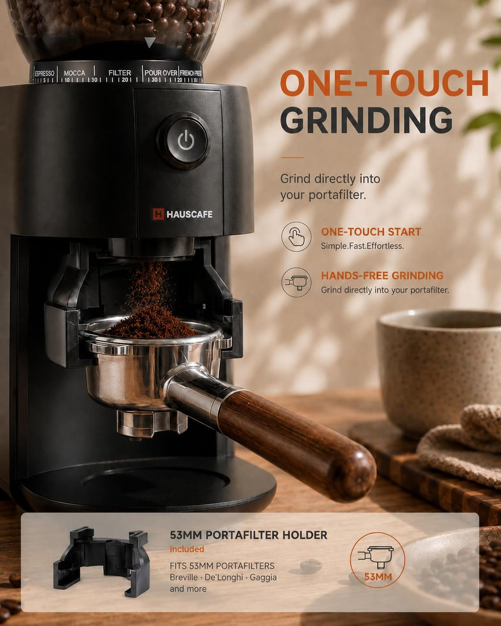 Electric Burr Coffee Grinder with 38 Grind Settings, Black A8588